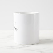 Personalisiertes Monogramm und Name Jumbo-Tasse (Vorderseite)
