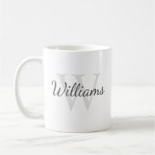 Personalisiertes Monogramm und Name Kaffeetasse (Links)