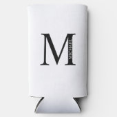 Personalisiertes Monogramm und Name kann gefärbt w Selters Dosenkühler (Vorderseite)