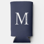 Personalisiertes Monogramm und Name kann gefärbt w Selters Dosenkühler (Vorderseite)