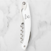 Personalisiertes Monogramm und Name Kellerschraube Kellnermesser (Vorderseite)