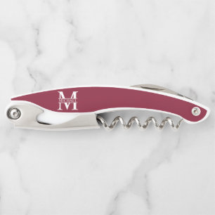 Personalisiertes Monogramm und Name Kellnermesser