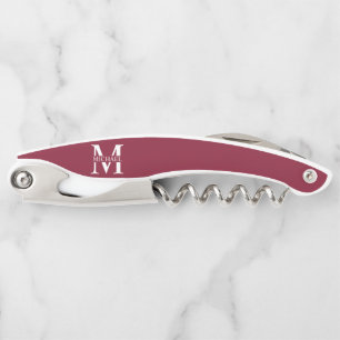 Personalisiertes Monogramm und Name Kellnermesser