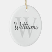 Personalisiertes Monogramm und Name Keramik Ornament (Rechts)
