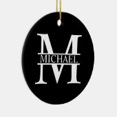 Personalisiertes Monogramm und Name Keramikornament (Rechts)