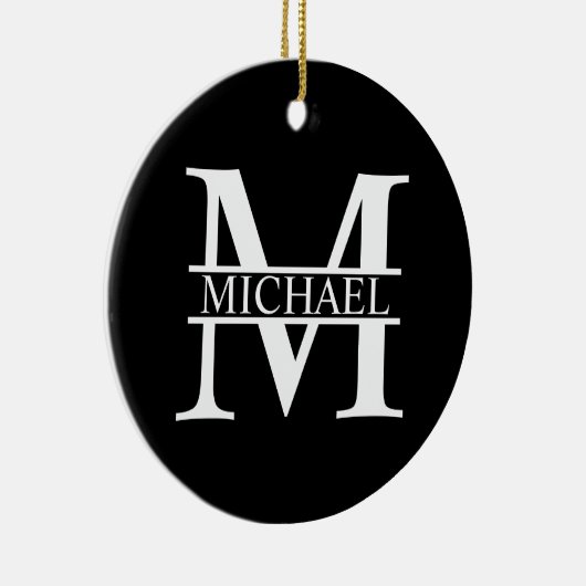 Personalisiertes Monogramm und Name Keramikornament (Rechts)