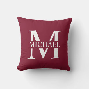 Personalisiertes Monogramm und Name Kissen
