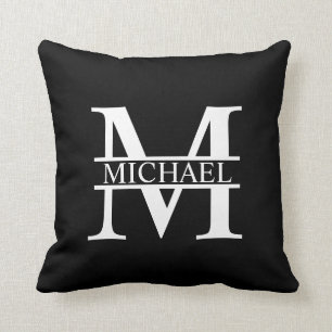 Personalisiertes Monogramm und Name Kissen