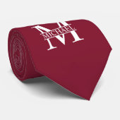 Personalisiertes Monogramm und Name Krawatte (Gerollt)