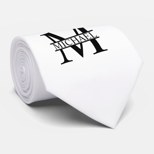 Personalisiertes Monogramm und Name Krawatte (Gerollt)