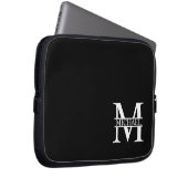 Personalisiertes Monogramm und Name Laptopschutzhülle (Vorne Rechts)