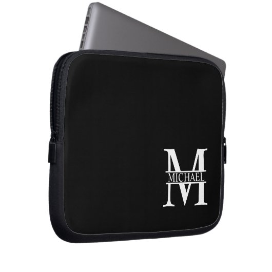 Personalisiertes Monogramm und Name Laptopschutzhülle (Vorne Rechts)