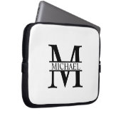 Personalisiertes Monogramm und Name Laptopschutzhülle (Vorne Rechts)