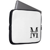 Personalisiertes Monogramm und Name Laptopschutzhülle (Vorne Rechts)