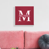 Personalisiertes Monogramm und Name Leinwanddruck (Insitu (Wohnzimmer))