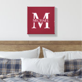 Personalisiertes Monogramm und Name Leinwanddruck (Insitu (Schlafzimmer))