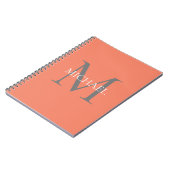 Personalisiertes Monogramm und Name Light Pink Notizblock (Linke Seite)