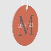 Personalisiertes Monogramm und Name Light Pink Ornament (Vorderseite)