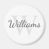 Personalisiertes Monogramm und Name Magnet (Vorne)