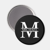 Personalisiertes Monogramm und Name Magnet (Vorderseite/Rückseite)