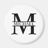 Personalisiertes Monogramm und Name Magnet (Vorne)