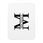 Personalisiertes Monogramm und Name Magnet (Vertikal)
