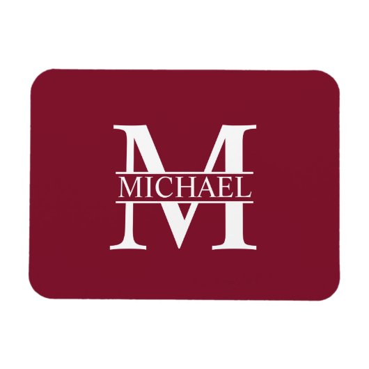 Personalisiertes Monogramm und Name Magnet (Horizontal)