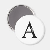 Personalisiertes Monogramm und Name-Magnet Magnet (Vorderseite/Rückseite)