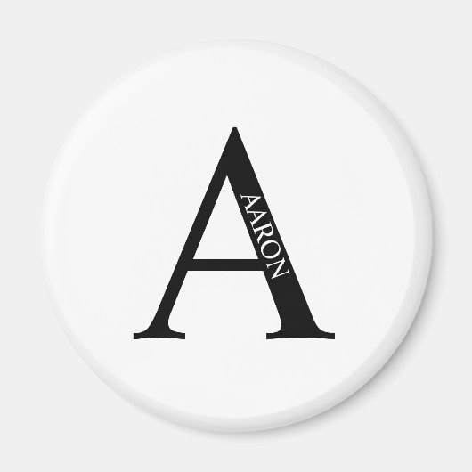 Personalisiertes Monogramm und Name-Magnet Magnet (Vorne)