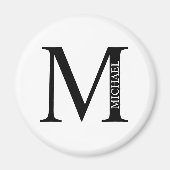Personalisiertes Monogramm und Name-Magnet Magnet (Vorne)