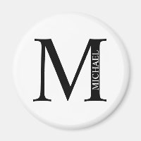 Personalisiertes Monogramm und Name-Magnet