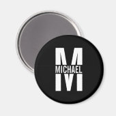 Personalisiertes Monogramm und Name-Magnet Magnet (Vorderseite/Rückseite)