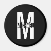 Personalisiertes Monogramm und Name-Magnet Magnet (Vorne)