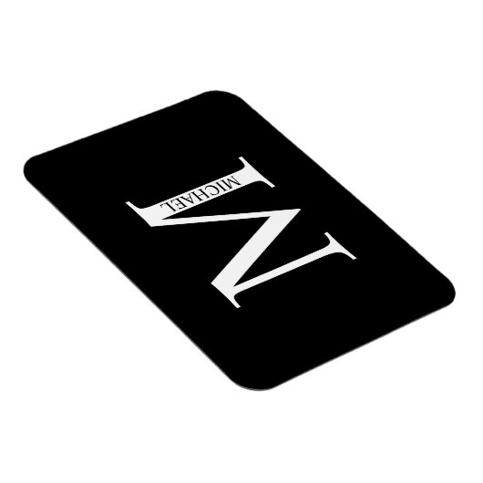 Personalisiertes Monogramm und Name-Magnet Magnet (Rechte Seite)