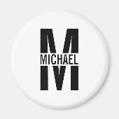 Personalisiertes Monogramm und Name-Magnet Magnet (Vorne)