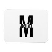 Personalisiertes Monogramm und Name-Magnet Magnet (Horizontal)