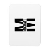 Personalisiertes Monogramm und Name-Magnet Magnet (Vertikal)