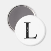 Personalisiertes Monogramm und Name-Magnet Magnet (Vorderseite/Rückseite)