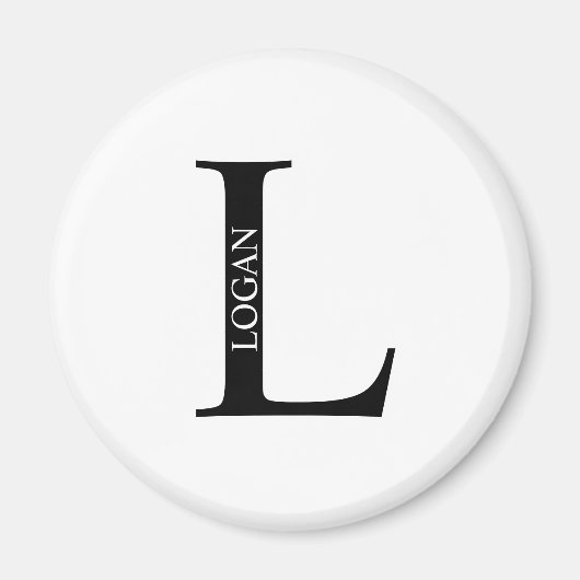 Personalisiertes Monogramm und Name-Magnet Magnet (Vorne)