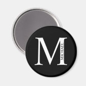 Personalisiertes Monogramm und Name-Magnet Magnet (Vorderseite/Rückseite)