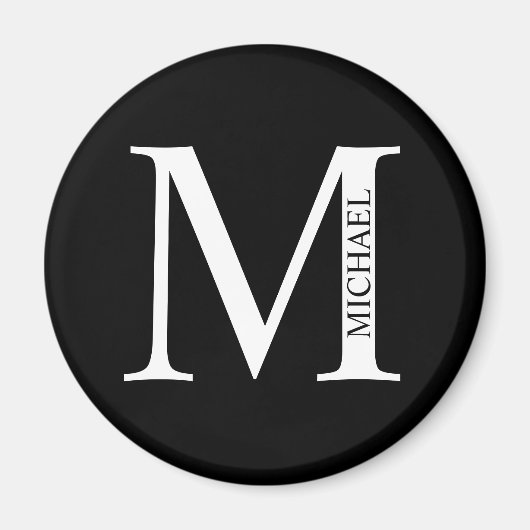 Personalisiertes Monogramm und Name-Magnet Magnet (Vorne)