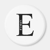 Personalisiertes Monogramm und Name-Magnet Magnet (Vorne)