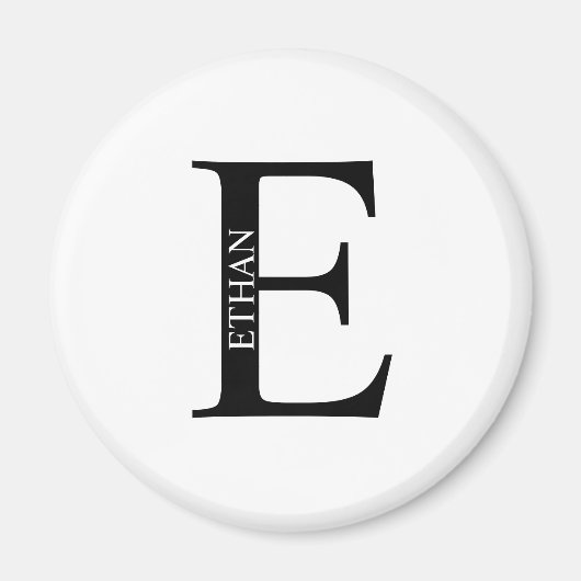 Personalisiertes Monogramm und Name-Magnet Magnet (Vorne)