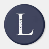 Personalisiertes Monogramm und Name-Magnet Magnet (Vorne)