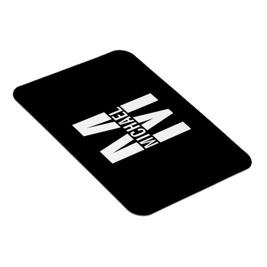 Personalisiertes Monogramm und Name-Magnet Magnet (Rechte Seite)