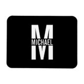 Personalisiertes Monogramm und Name-Magnet Magnet (Horizontal)