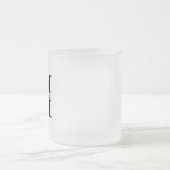 Personalisiertes Monogramm und Name Mattglastasse (Mittel)