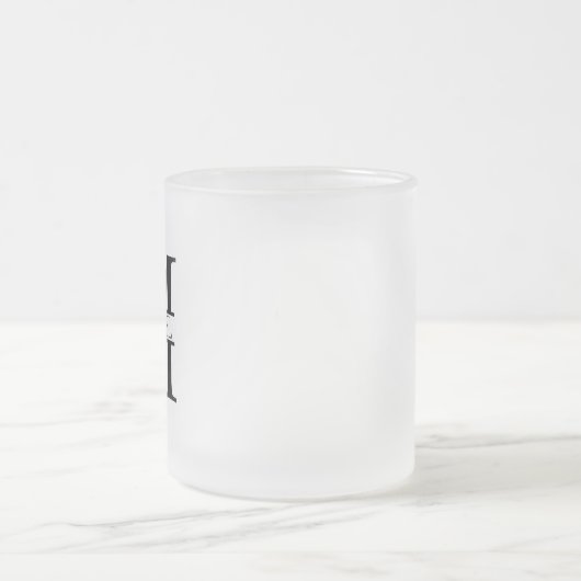 Personalisiertes Monogramm und Name Mattglastasse (Mittel)