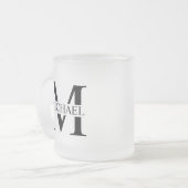 Personalisiertes Monogramm und Name Mattglastasse (Vorderseite Links)