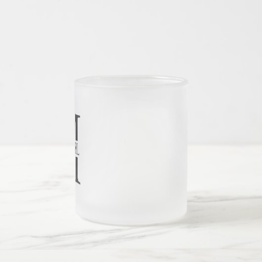 Personalisiertes Monogramm und Name Mattglastasse (Mittel)